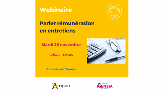 Webinaire Alumni : « Parler rémunération en entretien » avec l’Apec